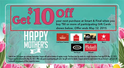 smart and final mothers day gift card|Special Promotions and Offers .